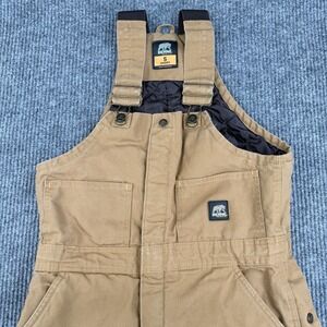 Berne Men's B415BD Insulated Bib Overalls Small Short Brown Duck Workwear